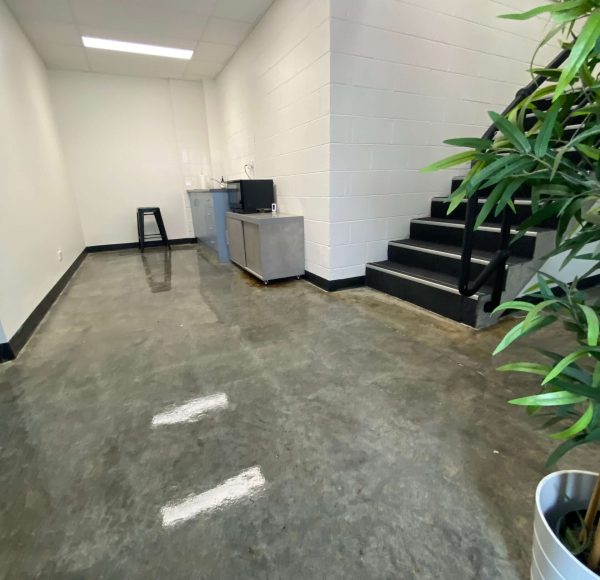 Floors mopped in office foyer